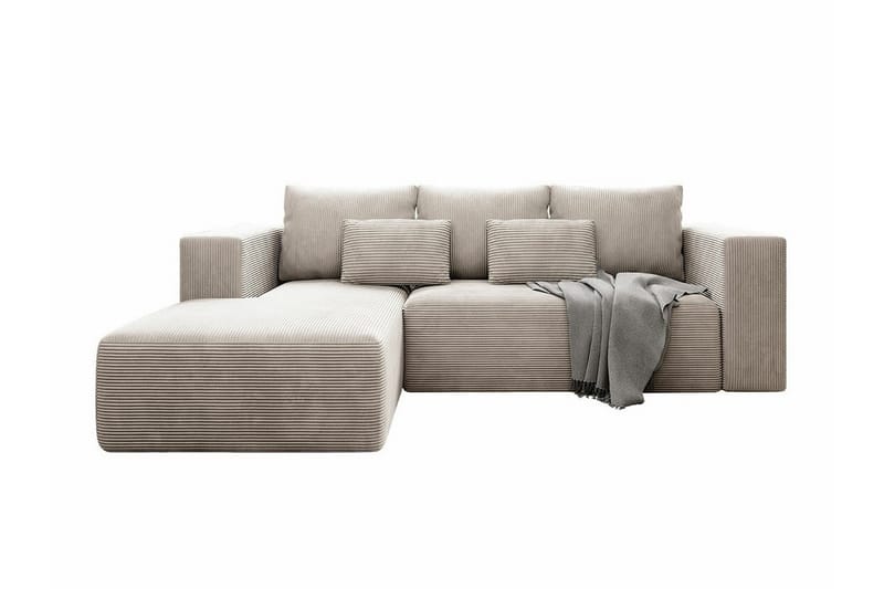 Listowel 3-seters Hjørnesovesofa - Beige - Møbler - Sofaer - Sovesofaer