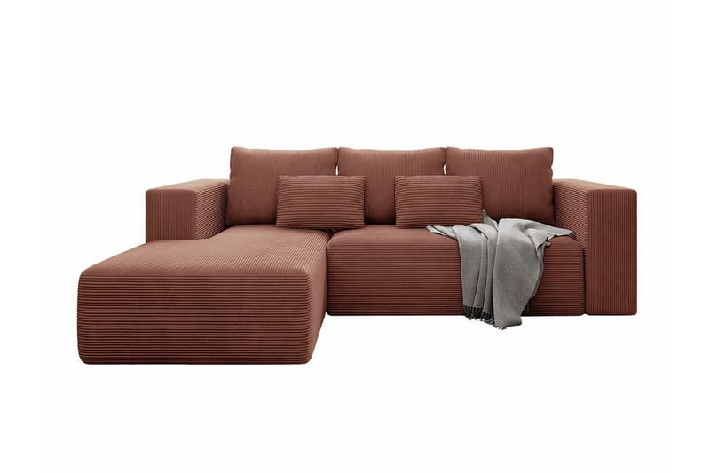 Listowel 3-seters Hjørnesovesofa - Rosa - Møbler - Sofaer - Sovesofaer
