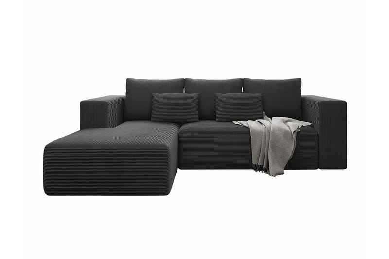Listowel 3-seters Hjørnesovesofa - Svart - Møbler - Sofaer - Sovesofaer