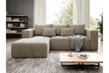 Listowel 3-sits Hörnbäddsoffa beige - Møbler - Sofaer - Sovesofaer