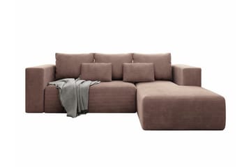 Listowel 3-sits Hörnbäddsoffa Brown - Møbler - Sofaer - Sovesofaer