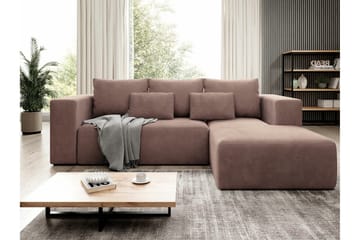 Listowel 3-sits Hörnbäddsoffa Brown - Møbler - Sofaer - Sovesofaer