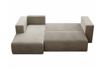 Listowel 3-sits Hörnbäddsoffa Light grey/Dark grey - Møbler - Sofaer - Sovesofaer