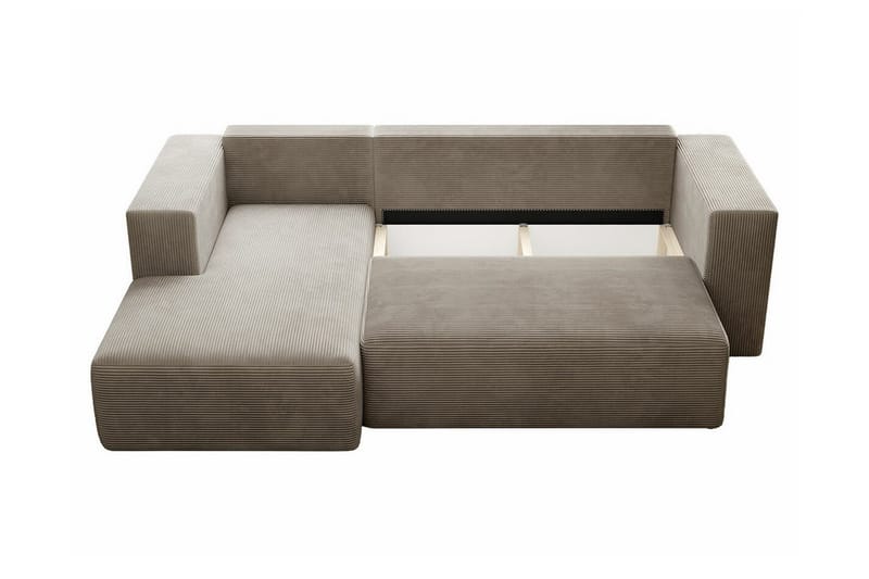 Listowel 3-sits Hörnbäddsoffa NO_BRAND Black - Møbler - Sofaer - Sovesofaer