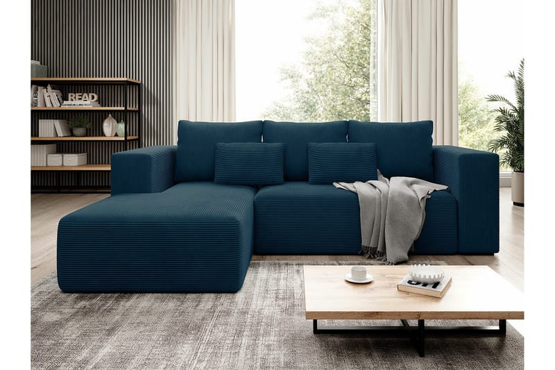 Listowel 3-sits Hörnbäddsoffa NO_BRAND Dark blue - Møbler - Sofaer - Sovesofaer