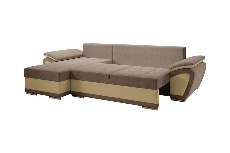 Listowel 3-sits Hörnbäddsoffa NO_BRAND White - Møbler - Sofaer - Sovesofaer