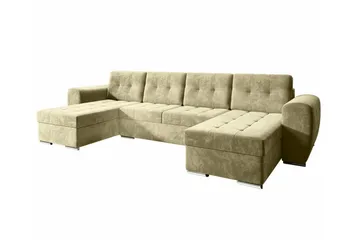 Listowel 4-seters Hjørnesovesofa - Beige - Møbler - Sofaer - Sovesofaer