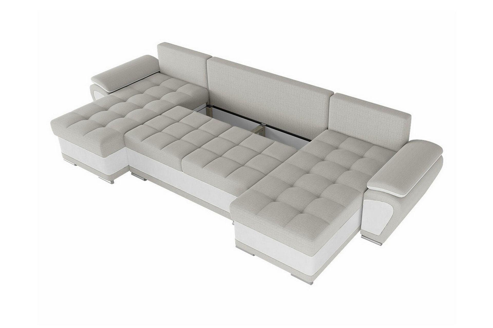 Listowel 4-seters Hjørnesovesofa - Mørkebrun/Beige - Møbler - Sofaer - Sovesofaer