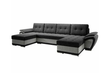 Listowel 4-sits Hörnbäddsoffa Dark grey/Light grey - Møbler - Sofaer - Sovesofaer