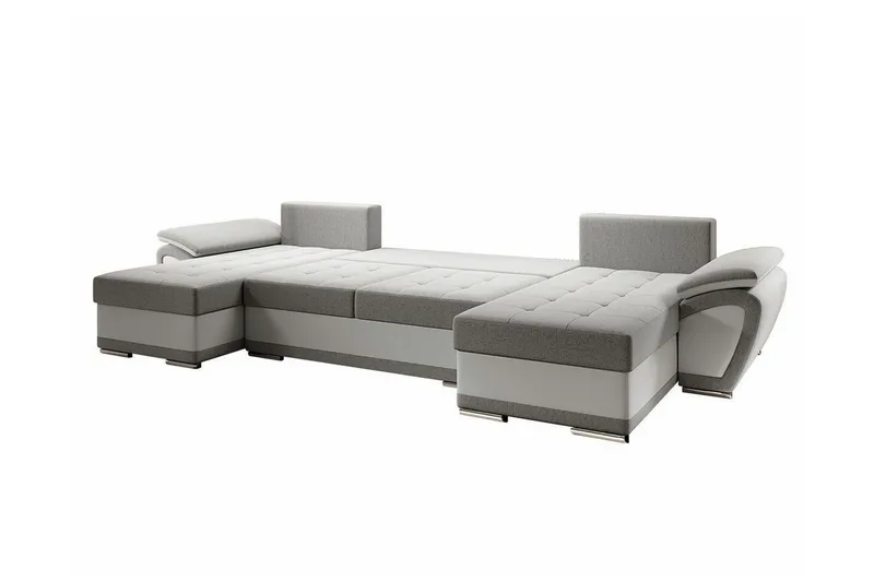 Listowel 4-sits Hörnbäddsoffa Dark grey/Light grey - Møbler - Sofaer - Sovesofaer