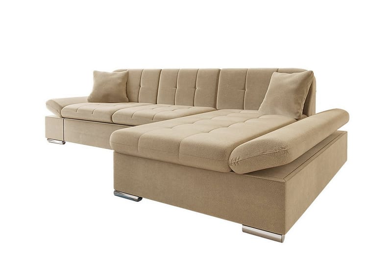 Lomux 3-seters Hjørnesovesofa - Beige - Sovesofaer - Hjørnesovesofa