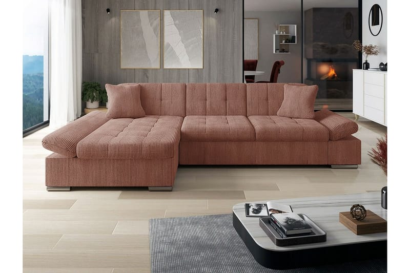 Lomux 3-seters Hjørnesovesofa - Brun - Møbler - Sofaer - Sovesofaer
