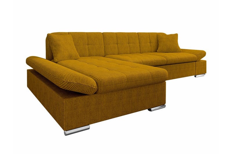 Lomux 3-seters Hjørnesovesofa - Gul - Møbler - Sofaer - Sovesofaer