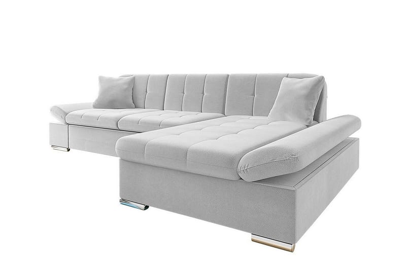 Lomux 3-seters Hjørnesovesofa - Lysegrå - Møbler - Sofaer - Sovesofaer