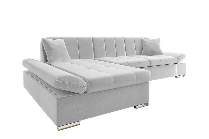 Lomux 3-seters Hjørnesovesofa - Lysegrå - Møbler - Sofaer - Sovesofaer