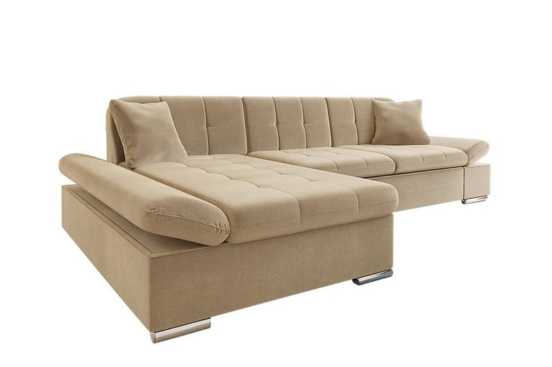 Lomux 3-seters Hjørnesovesofa - Mørk Beige/Mocca - Møbler - Sofaer - Sovesofaer