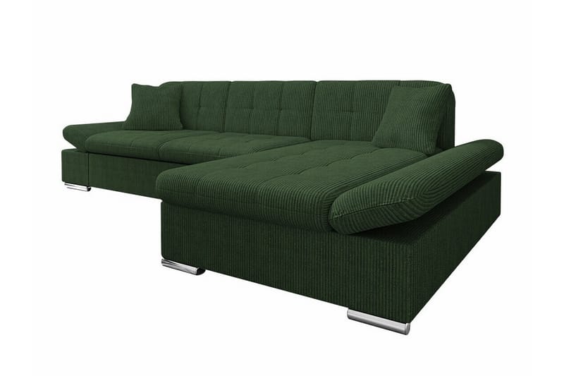 Lomux 3-seters Hjørnesovesofa - Mørkegrønn - Møbler - Sofaer - Sovesofaer