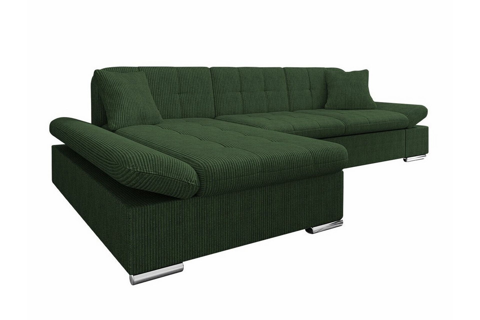 Lomux 3-seters Hjørnesovesofa - Mørkegrønn - Møbler - Sofaer - Sovesofaer