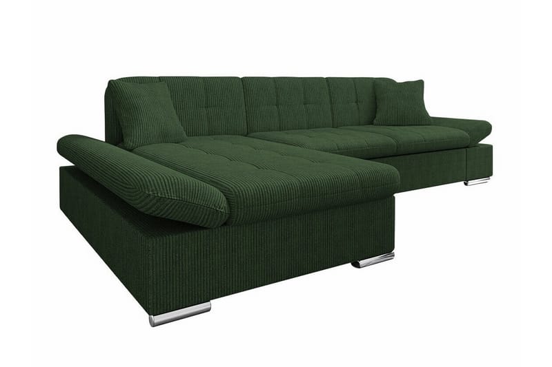 Lomux 3-seters Hjørnesovesofa - Mørkegrønn - Møbler - Sofaer - Sovesofaer