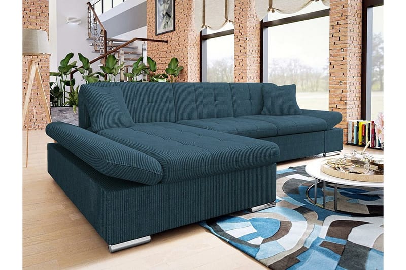 Lomux 3-sits Hörnbäddsoffa blue - Møbler - Sofaer - Sovesofaer