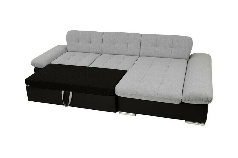 Lomux 3-sits Hörnbäddsoffa Light grey/Dark grey - Møbler - Sofaer - Sovesofaer