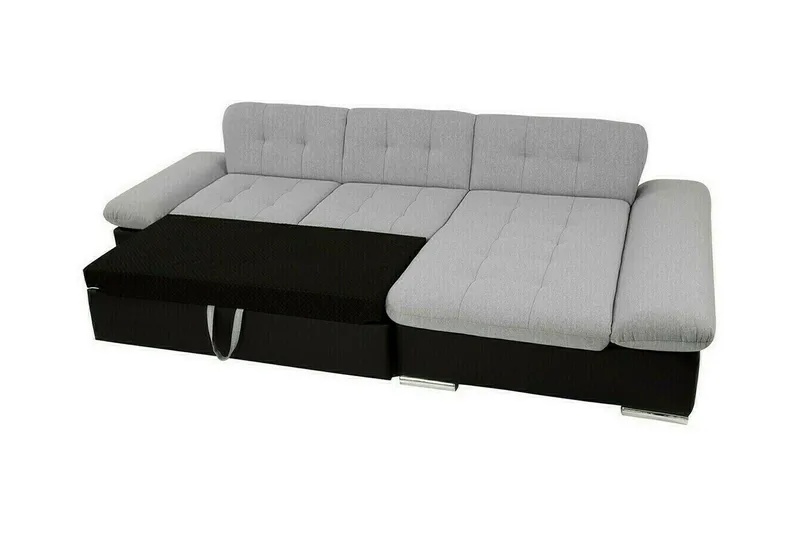 Lomux 3-sits Hörnbäddsoffa NO_BRAND Ljusgrå - Møbler - Sofaer - Sovesofaer