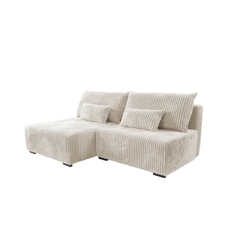 Lorynn 3-seters sovesofa med divan - beige - Møbler - Sofaer - Sovesofaer