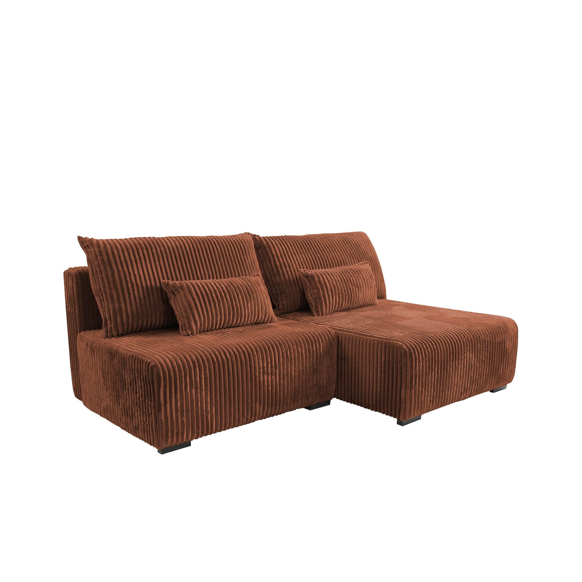 Lorynn 3-seters sovesofa med divan - brun