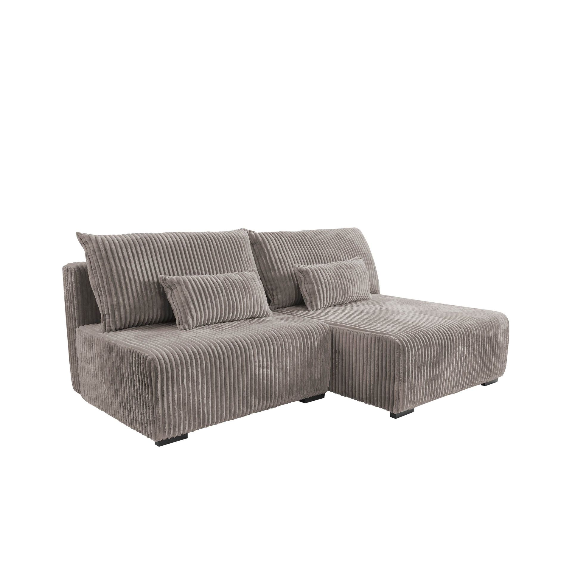 Lorynn 3-seters sovesofa med divan - grå