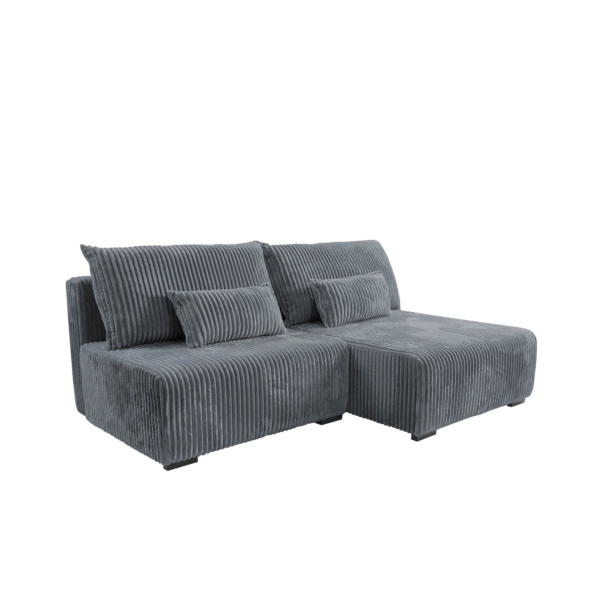 Lorynn 3-seters sovesofa med divan - grå
