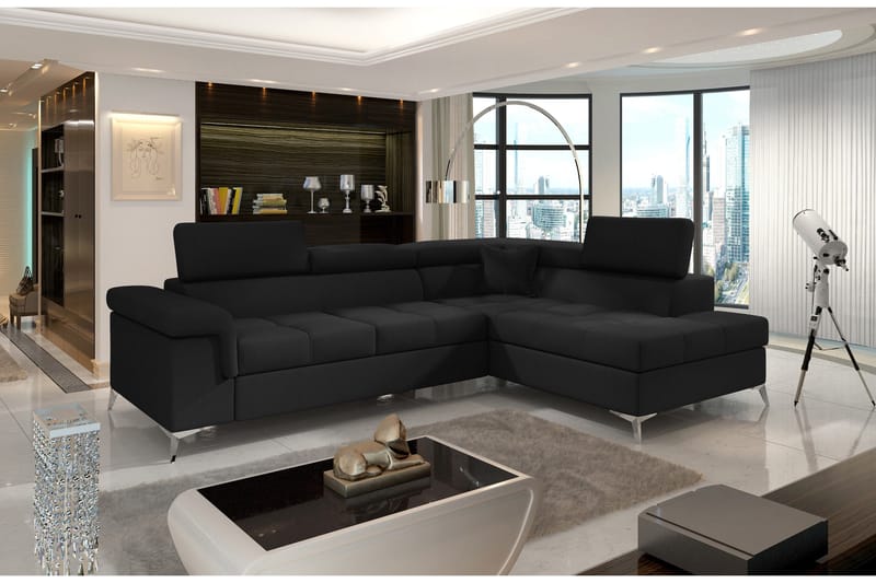 Madalene Hjørnesovesofa, Svart