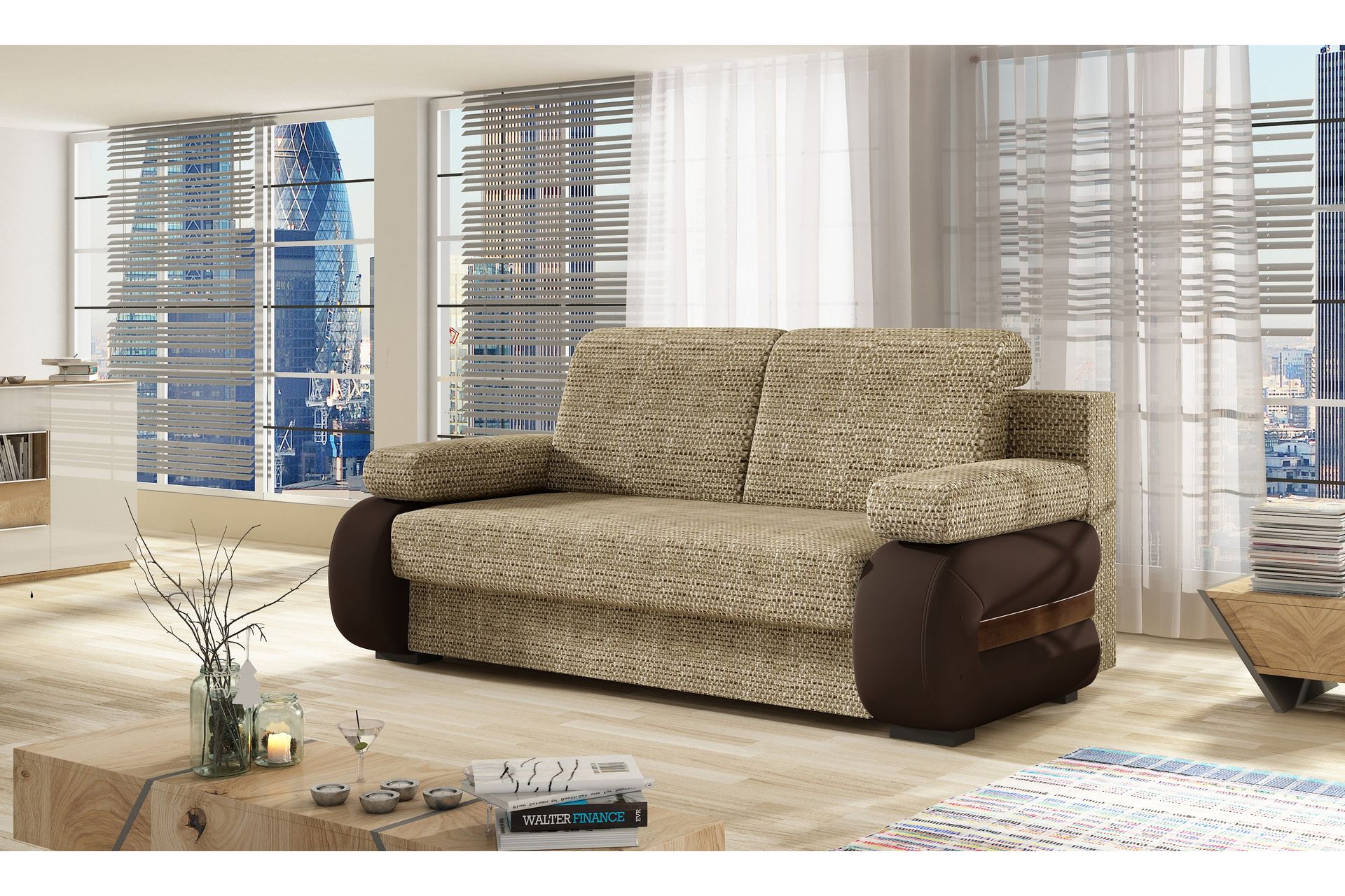 Madrido Sovesofa - Beige/Brun - Møbler - Sofaer - Sovesofaer
