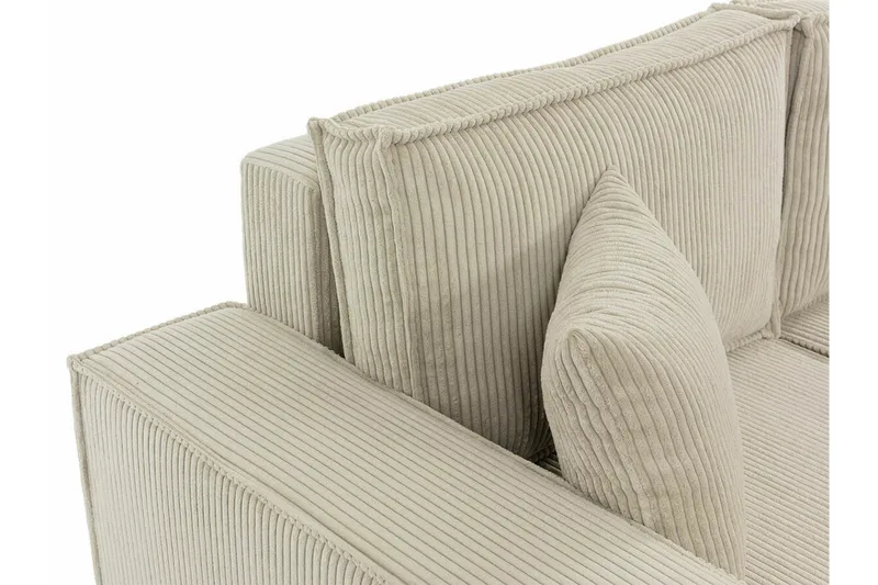 Magston 3-seter Venstre Hjørnesovesofa 125x200 cm med Oppbevaring i Kordfløyel - Blå - Møbler - Sofaer - Sovesofaer