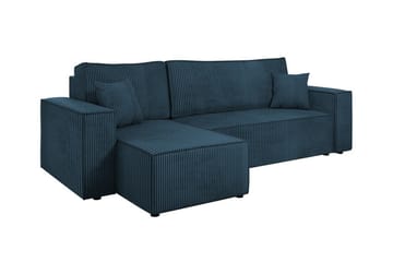 Magston 3-seters Hjørnesovesofa - Blå - Møbler - Sofaer - Sovesofaer
