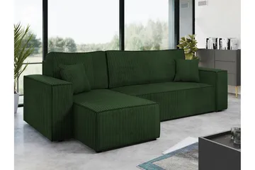 Magston 3-seters Hjørnesovesofa - Grøn - Møbler - Sofaer - Sovesofaer