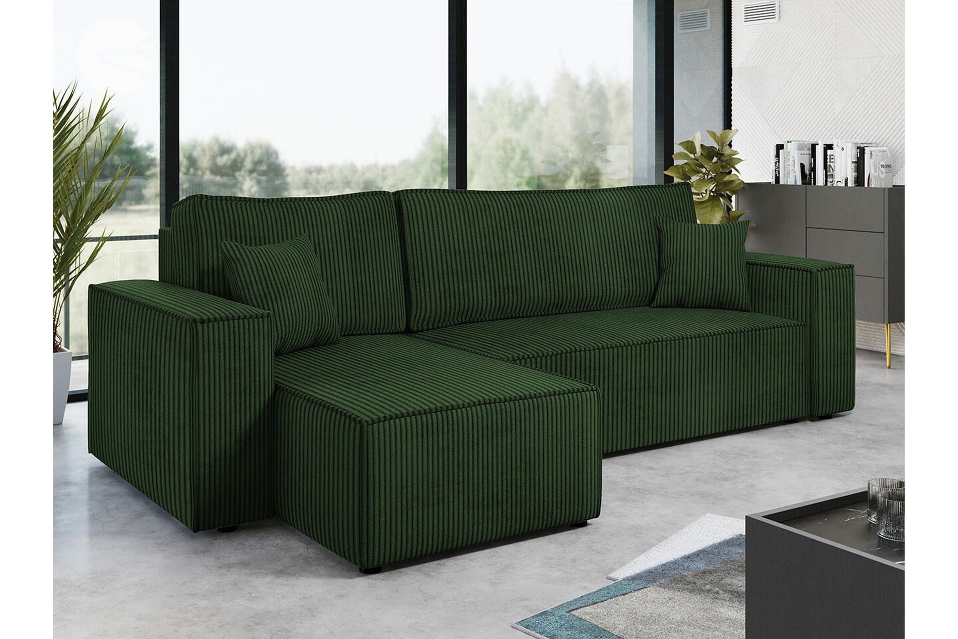 Magston 3-seters Hjørnesovesofa - Grøn - Møbler - Sofaer - Sovesofaer