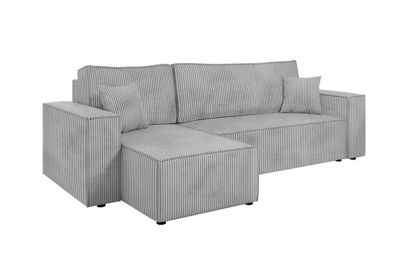 Magston 3-seters Hjørnesovesofa, Lysegrå