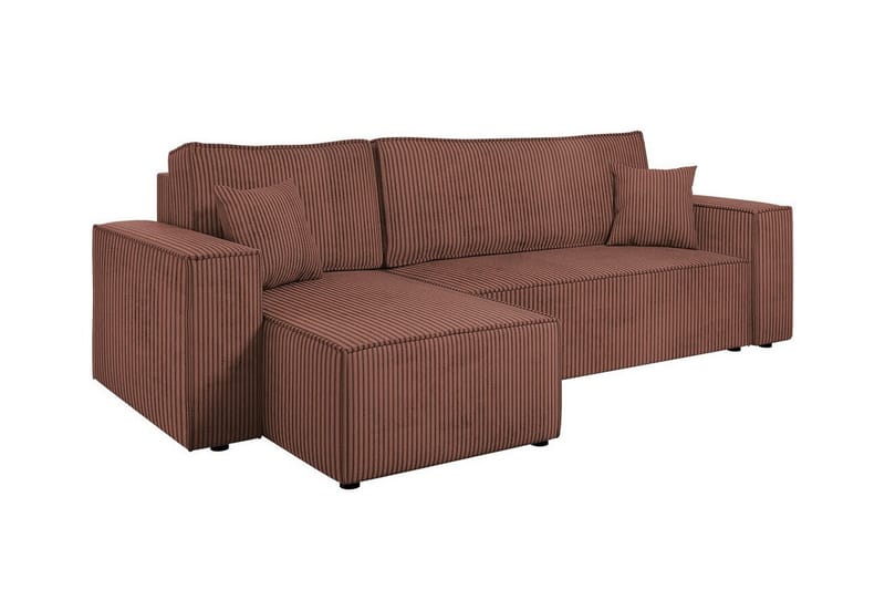 Magston 3-seters Hjørnesovesofa, Rosa
