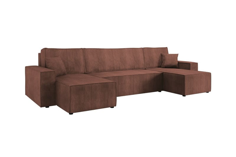 Magston 4-seters Hjørnesovesofa - Brun - Møbler - Sofaer - Sovesofaer