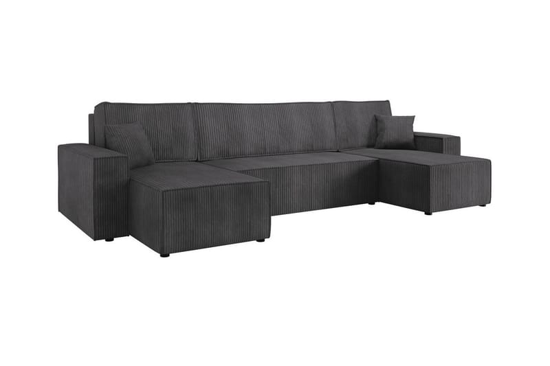 Magston 4-seters Hjørnesovesofa - Mørkegrå - Møbler - Sofaer - Sovesofaer