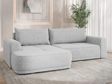Malor 3-seters sovesofa med sjeselong, venstrevendt - lysegrå - Møbler - Sofaer - Sovesofaer