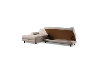 Mami Sovesofa med Divan 4-sits - Krem - Møbler - Sofaer - Sovesofaer