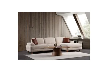 Mami Sovesofa med Divan 4-sits - Krem - Møbler - Sofaer - Sovesofaer