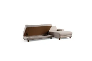 Mami Sovesofa med Divan 4-sits - Krem - Møbler - Sofaer - Sovesofaer