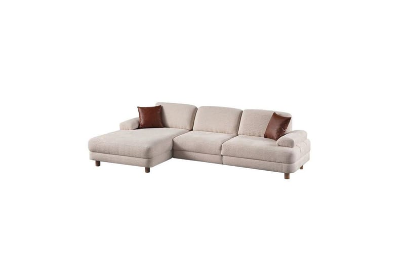 Mami Sovesofa med Divan 4-sits - Krem - Møbler - Sofaer - Sovesofaer