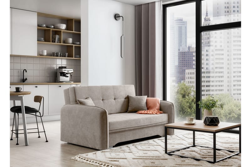 Manita Sovesofa med Oppbevaring 2-seter - Beige - Møbler - Sofaer - Sovesofaer