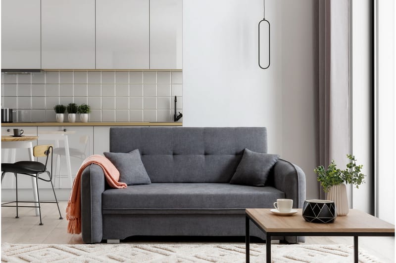 Manita Sovesofa med Oppbevaring 2-seter - Grå - Møbler - Sofaer - Sovesofaer