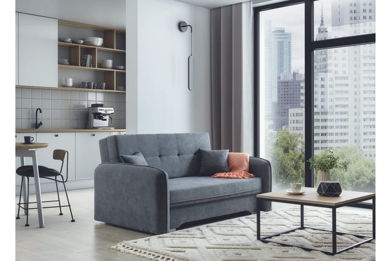 Manita Sovesofa med Oppbevaring 2-seter - Grå - Møbler - Sofaer - Sovesofaer