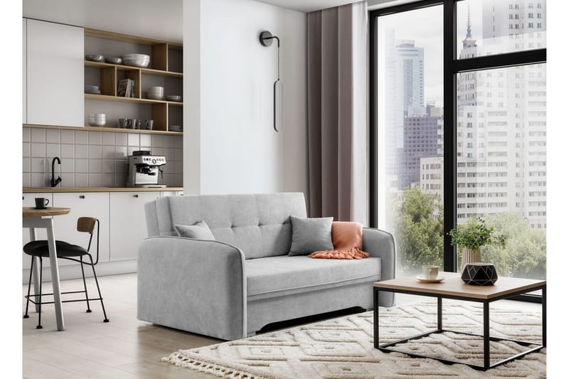 Manita Sovesofa med Oppbevaring 2-seter - Grå - Møbler - Sofaer - Sovesofaer