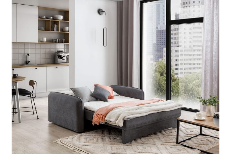 Manita Sovesofa med Oppbevaring 2-seter - Grå - Møbler - Sofaer - Sovesofaer